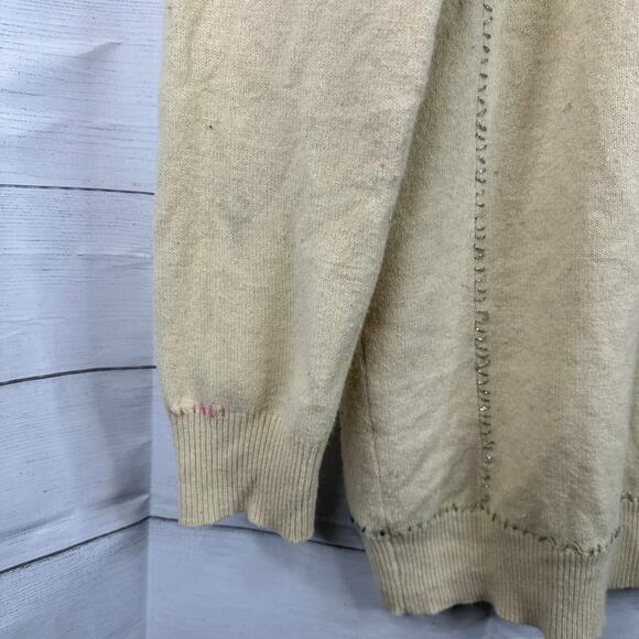 Free People Womens size Large Wool Blend Fair Isle Sweater Boho Bohemian - Picture 7 of 8